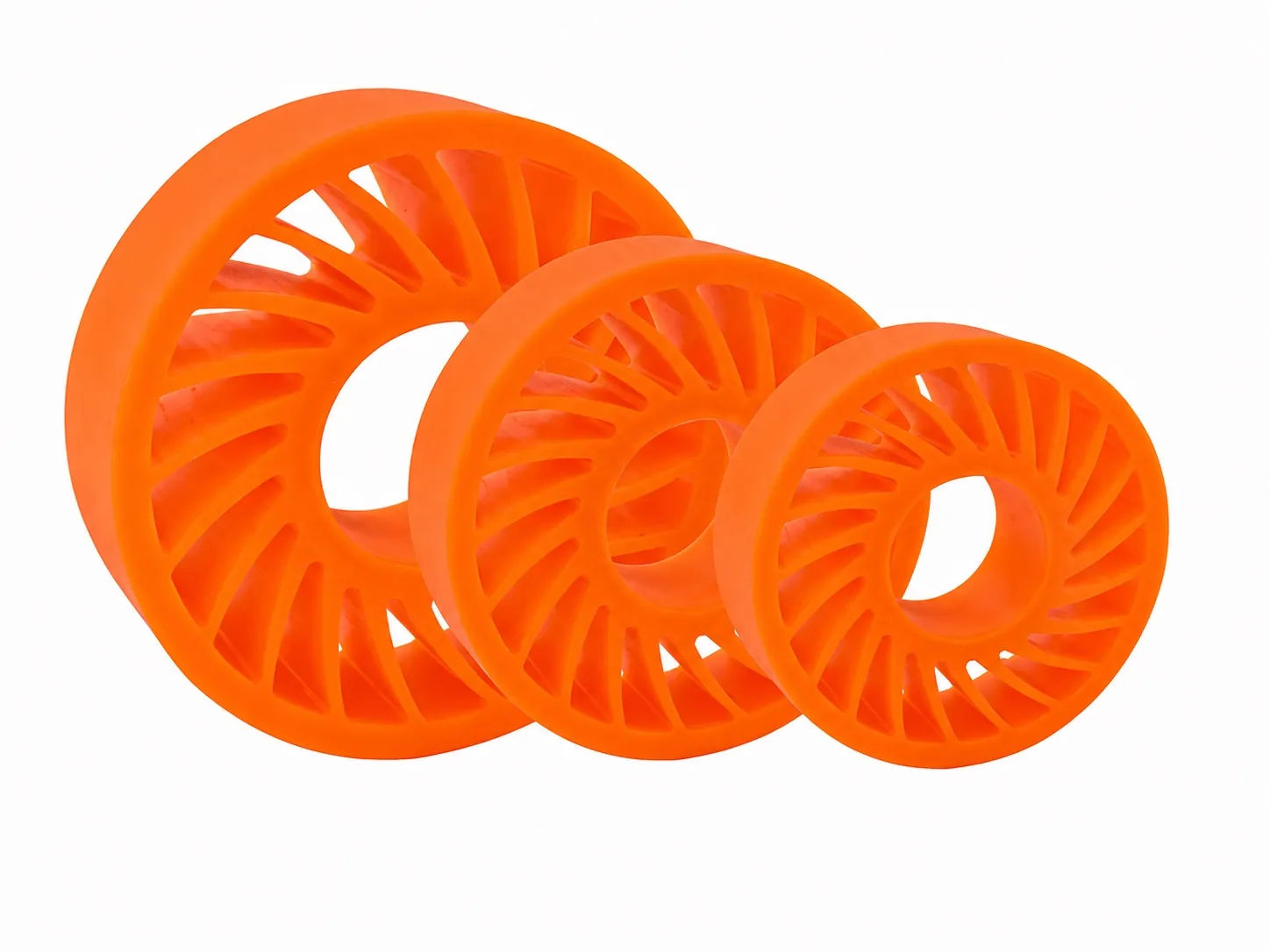Orange polyurethane sun wheels
